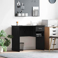 Schreibtisch Schwarz Eichen-Optik 90 x 49 x 75 cm Holzwerkstoff
