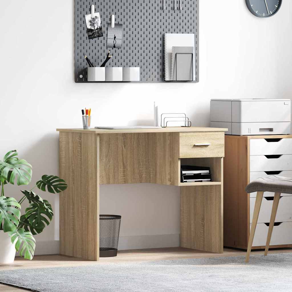 Schreibtisch Sonoma-Eiche 90 x 49 x 75 cm Holzwerkstoff