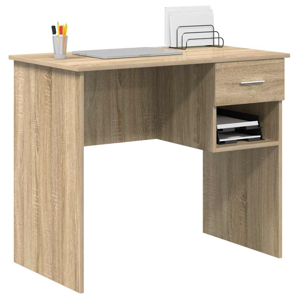 Schreibtisch Sonoma-Eiche 90 x 49 x 75 cm Holzwerkstoff