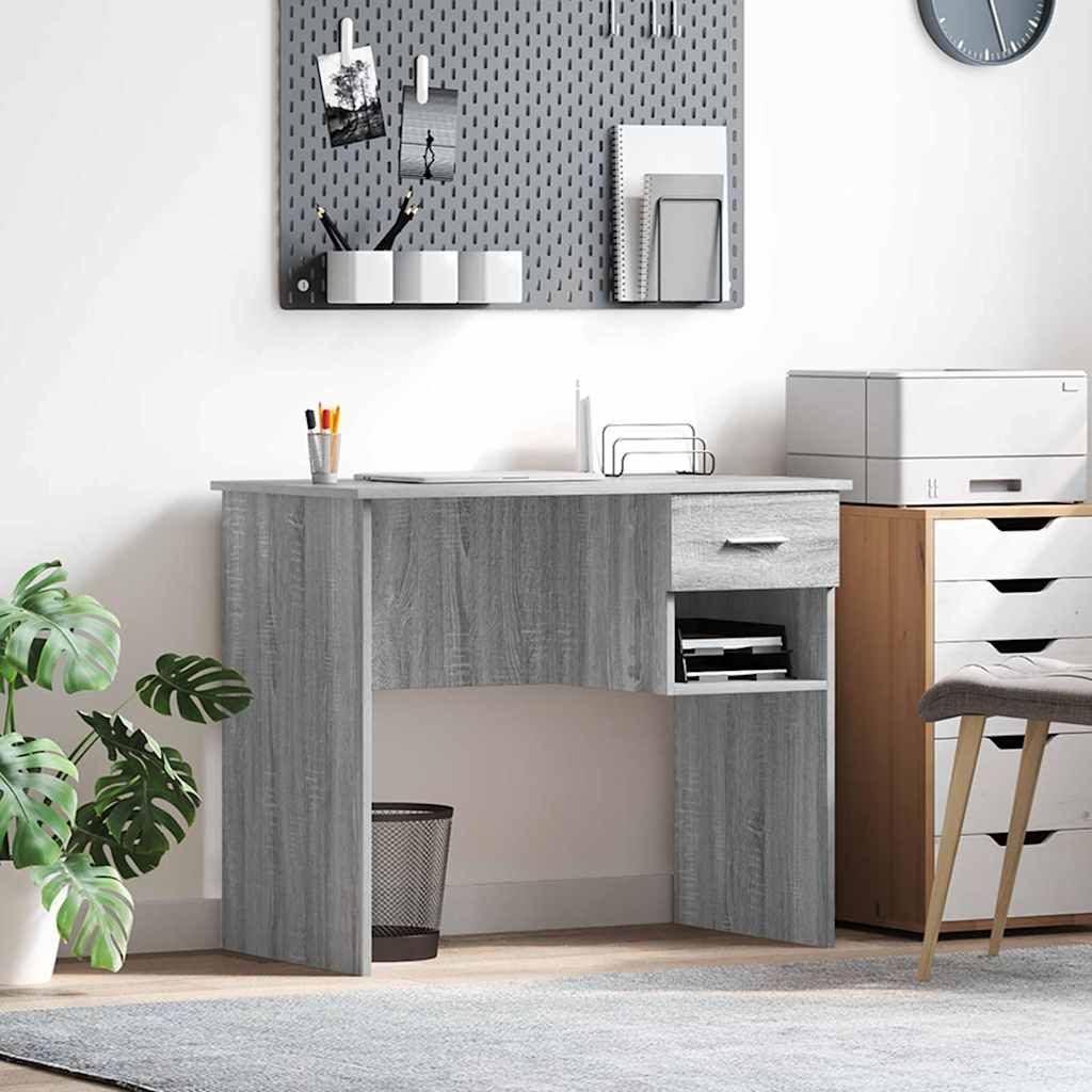 Schreibtisch Graues Sonoma 90 x 49 x 75 cm Holzwerkstoff