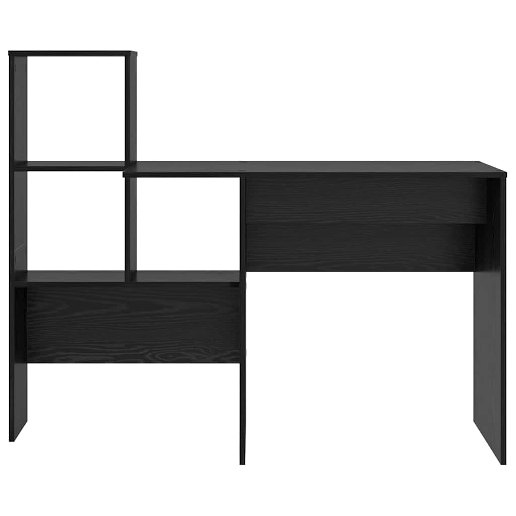 Schreibtisch Schwarz Eichen-Optik 131,5 x 50 x 106,5 cm