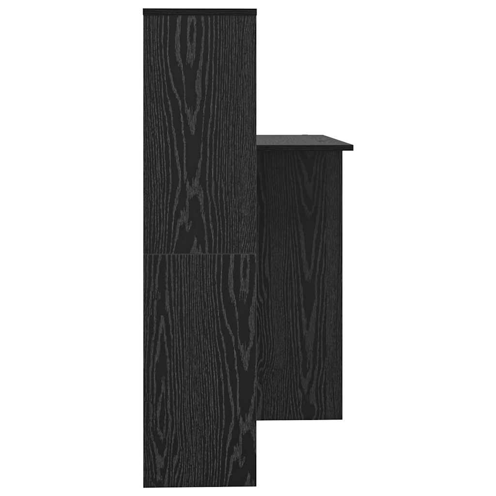Schreibtisch Schwarz Eichen-Optik 131,5 x 50 x 106,5 cm