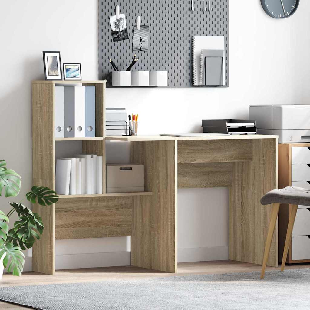 Schreibtisch Sonoma-Eiche 131,5 x 50 x 106,5 cm Holzwerkstoff