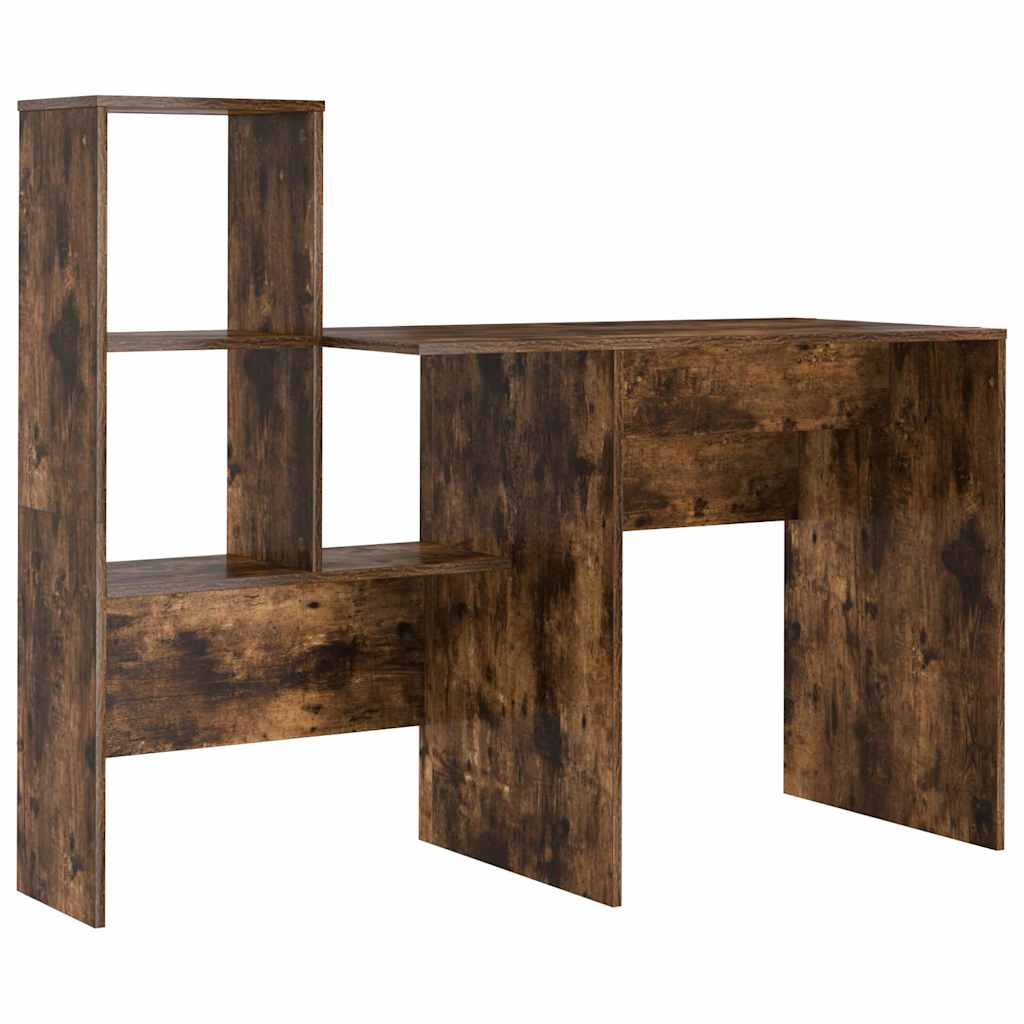 Schreibtisch mit Regal Geräucherte Eiche 131,5 x 50 x 106,5 cm