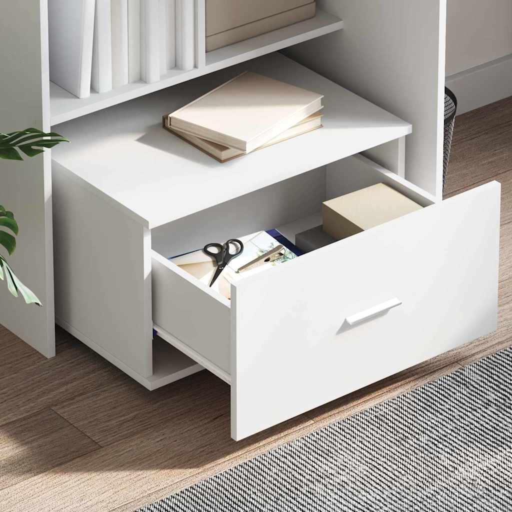 Schubladenschrank Mit Rad Weiß 55 x 45 x 31 cm