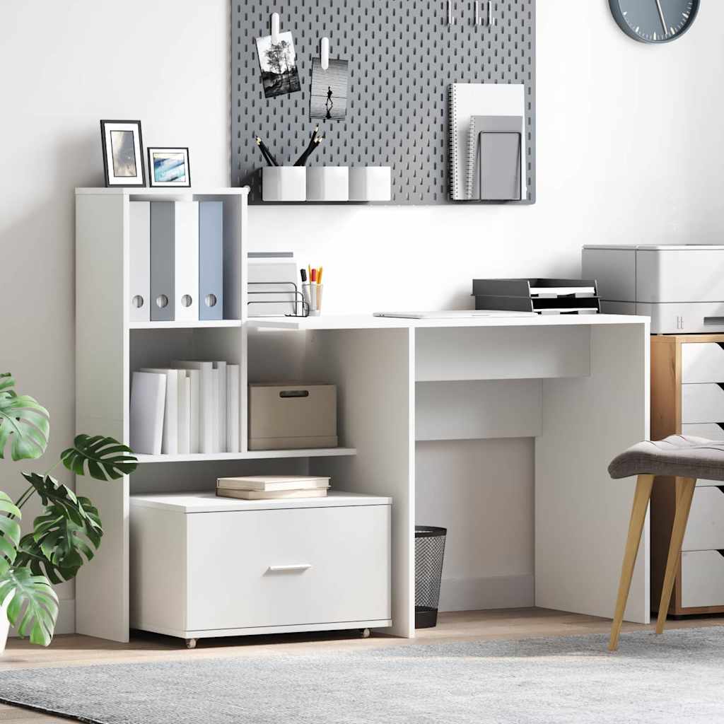 Schubladenschrank Mit Rad Weiß 55 x 45 x 31 cm