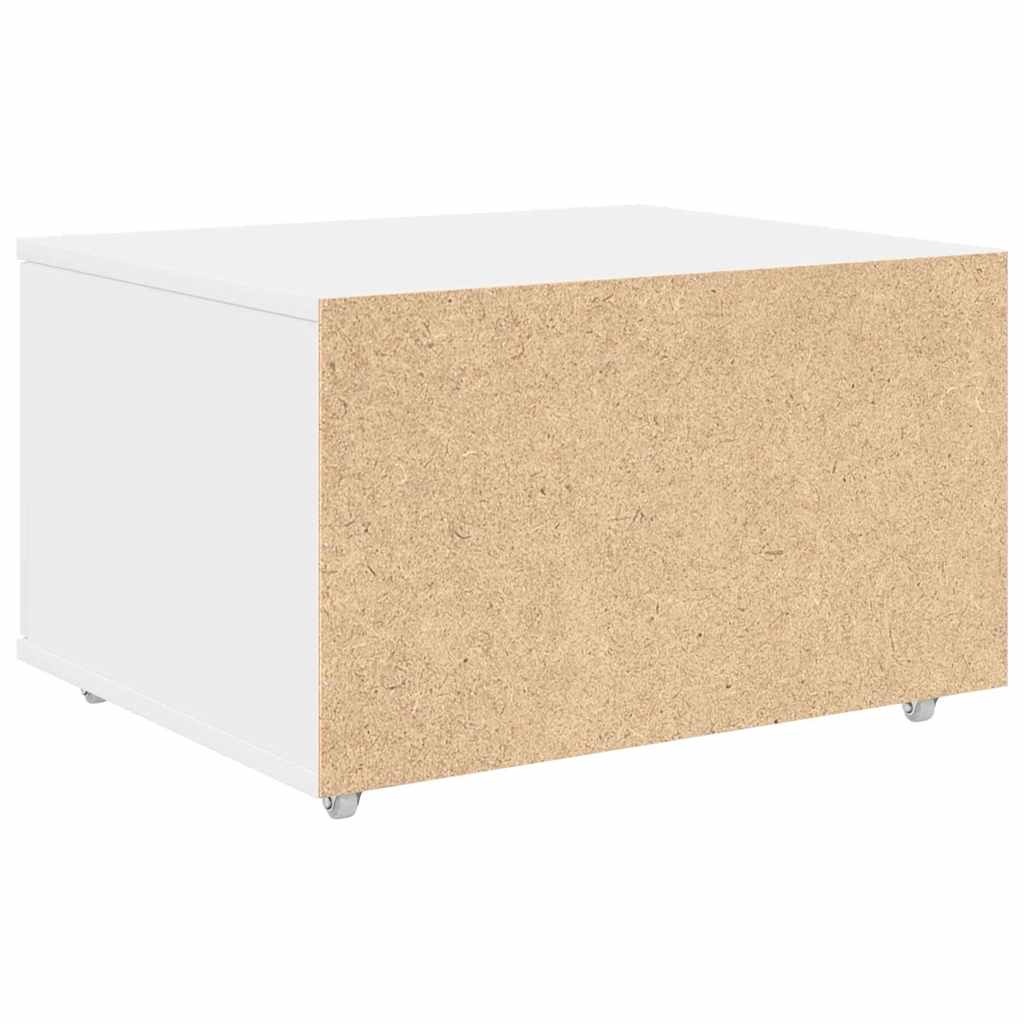 Schubladenschrank Mit Rad Weiß 55 x 45 x 31 cm