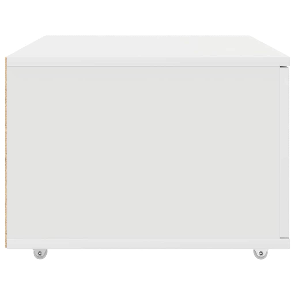 Schubladenschrank Mit Rad Weiß 55 x 45 x 31 cm