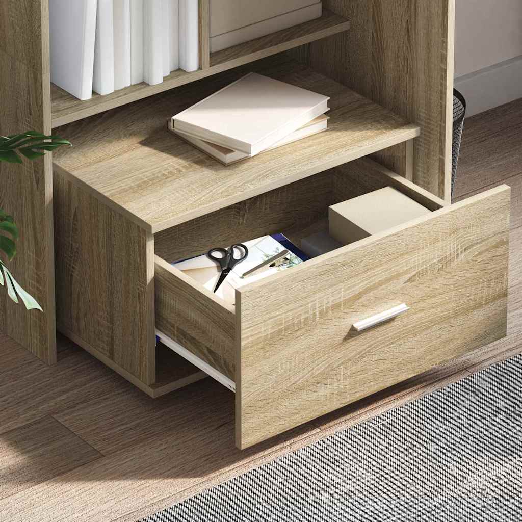 Schubladenschrank Mit Rad Sonoma-Eiche 55 x 45 x 31 cm