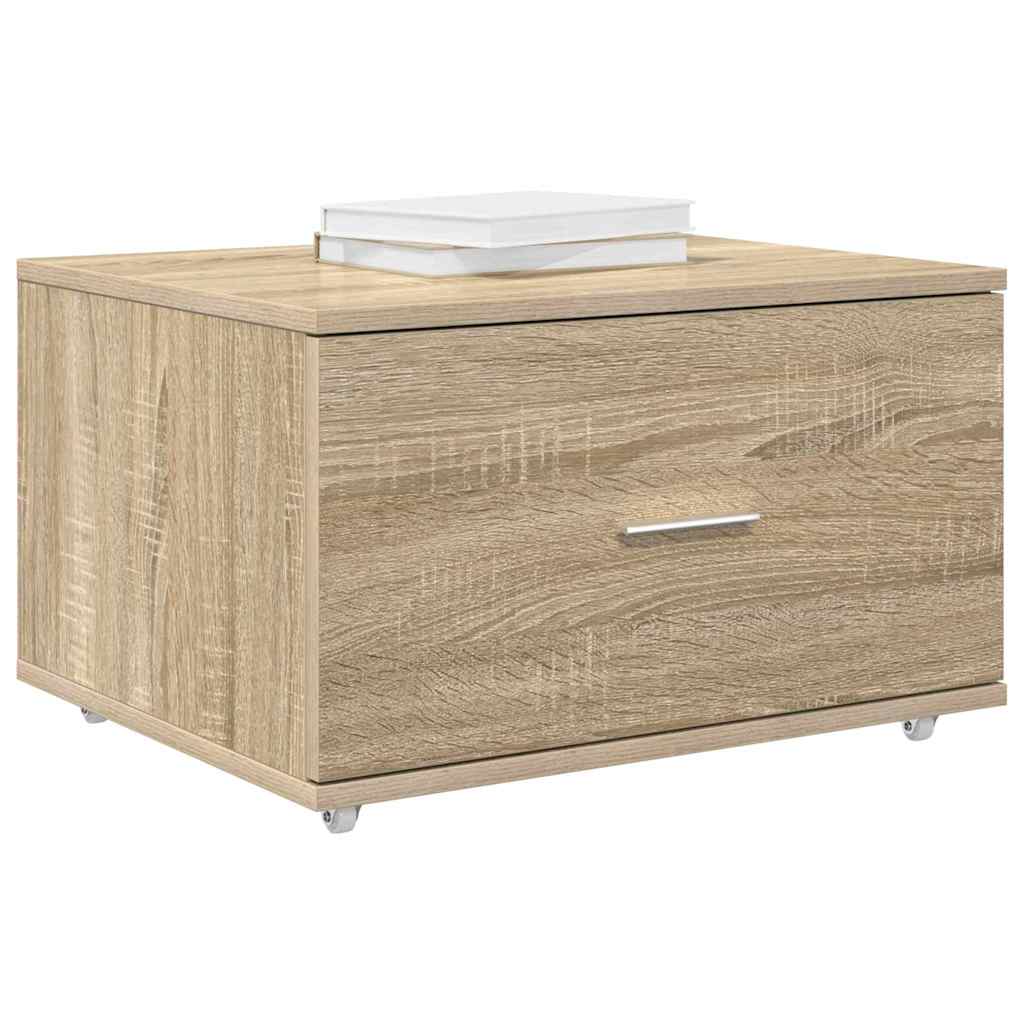 Schubladenschrank Mit Rad Sonoma-Eiche 55 x 45 x 31 cm