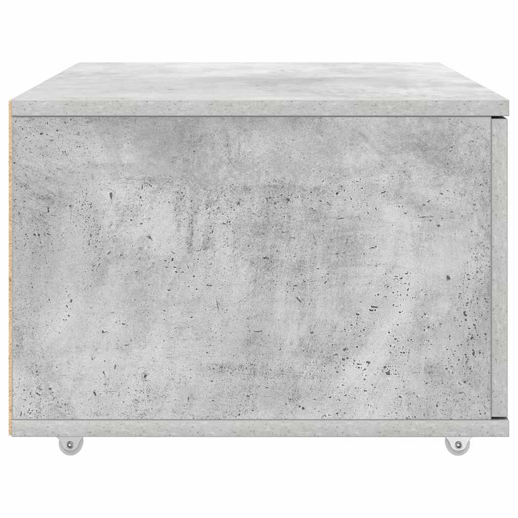 Schubladenschrank Mit Rad Beton Grau 55 x 45 x 31 cm
