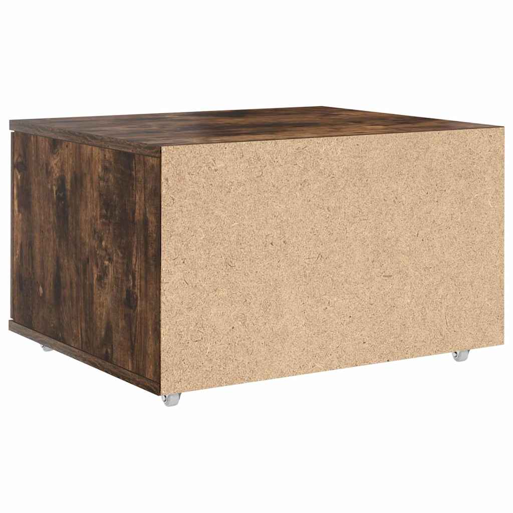 Schubladenschrank Mit Rad Geräucherte Eiche 55 x 45 x 31 cm