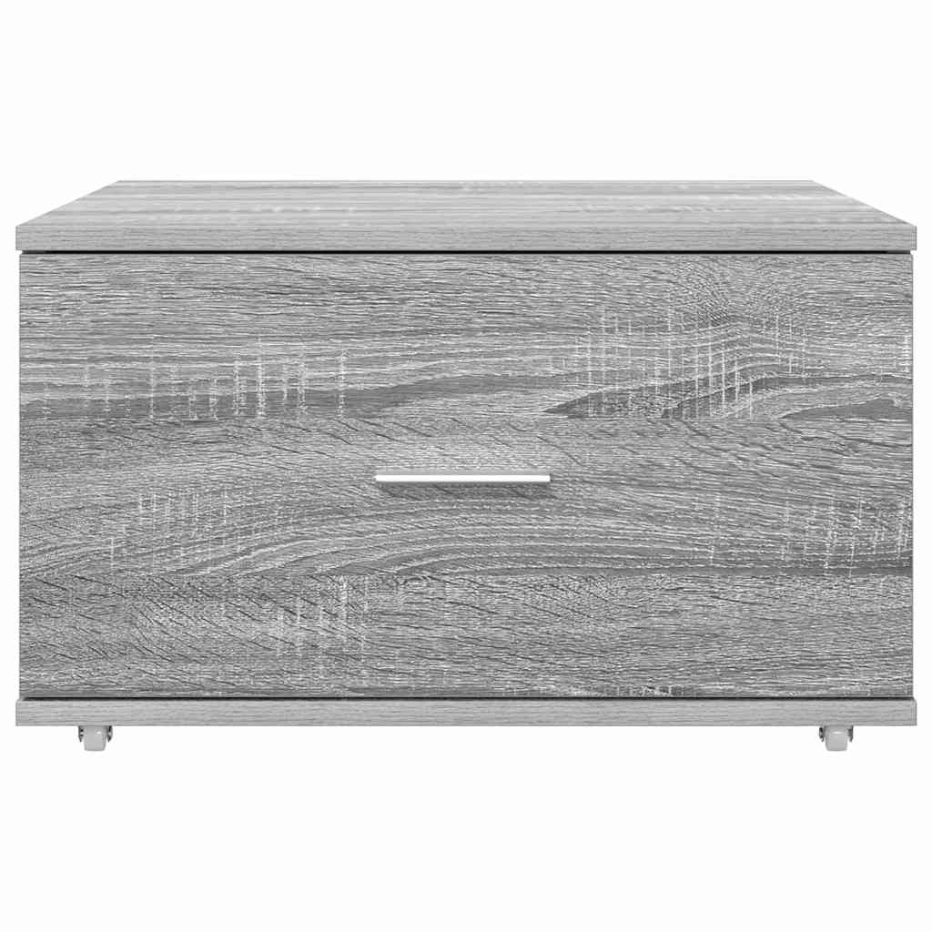 Schubladenschrank Mit Rad Graues Sonoma 55 x 45 x 31 cm