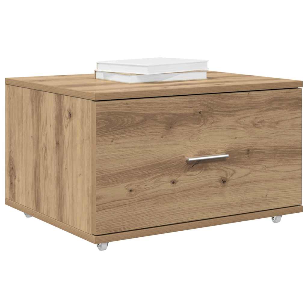 Schubladenschrank Mit Rad Artisan-Eiche 55 x 45 x 31 cm