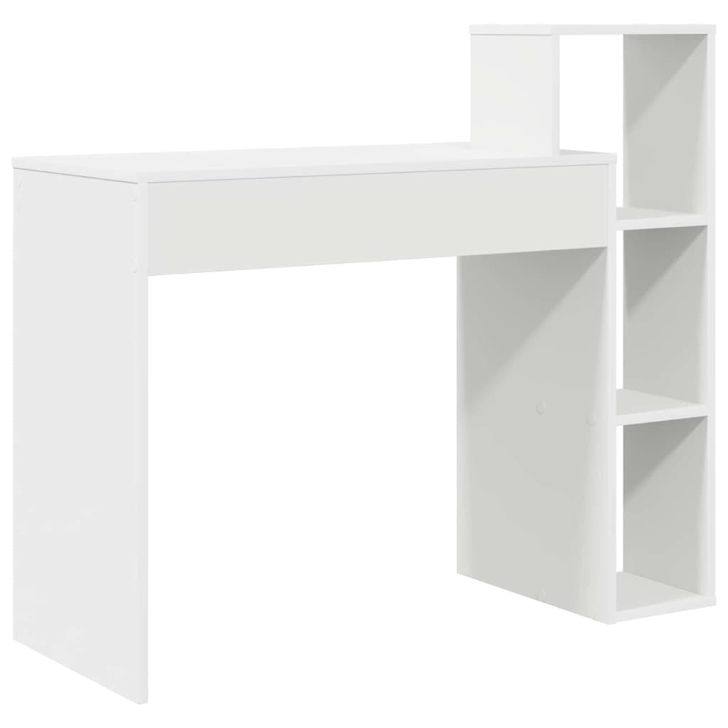 Schreibtisch mit Regal Weiß 100 x 40 x 90 cm Holzwerkstoff