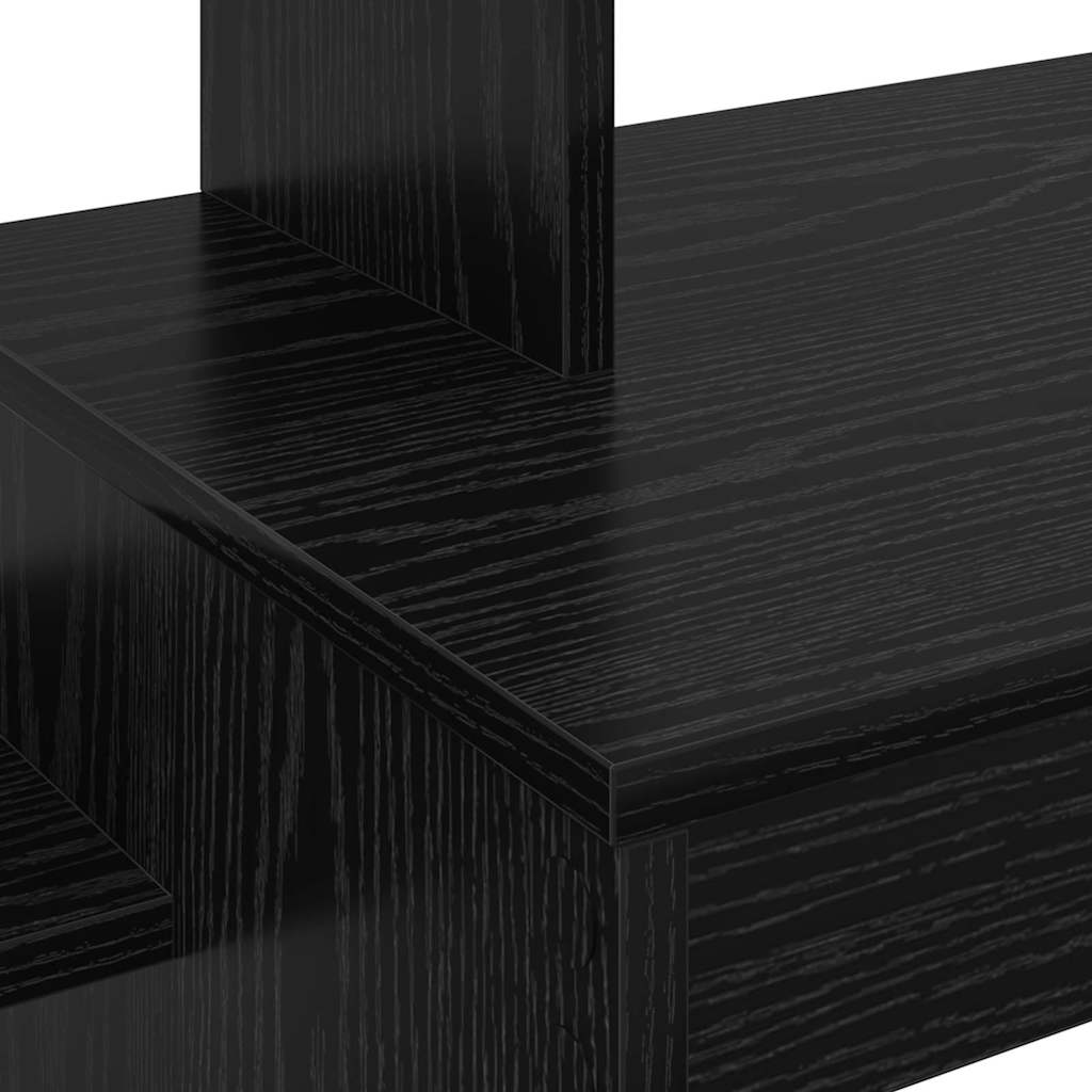 Schreibtisch mit Regal Schwarz Eichen-Optik 100 x 40 x 90 cm