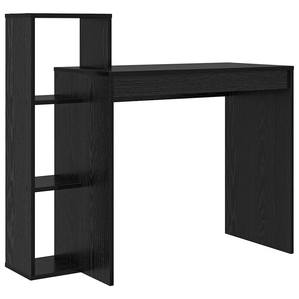 Schreibtisch mit Regal Schwarz Eichen-Optik 100 x 40 x 90 cm