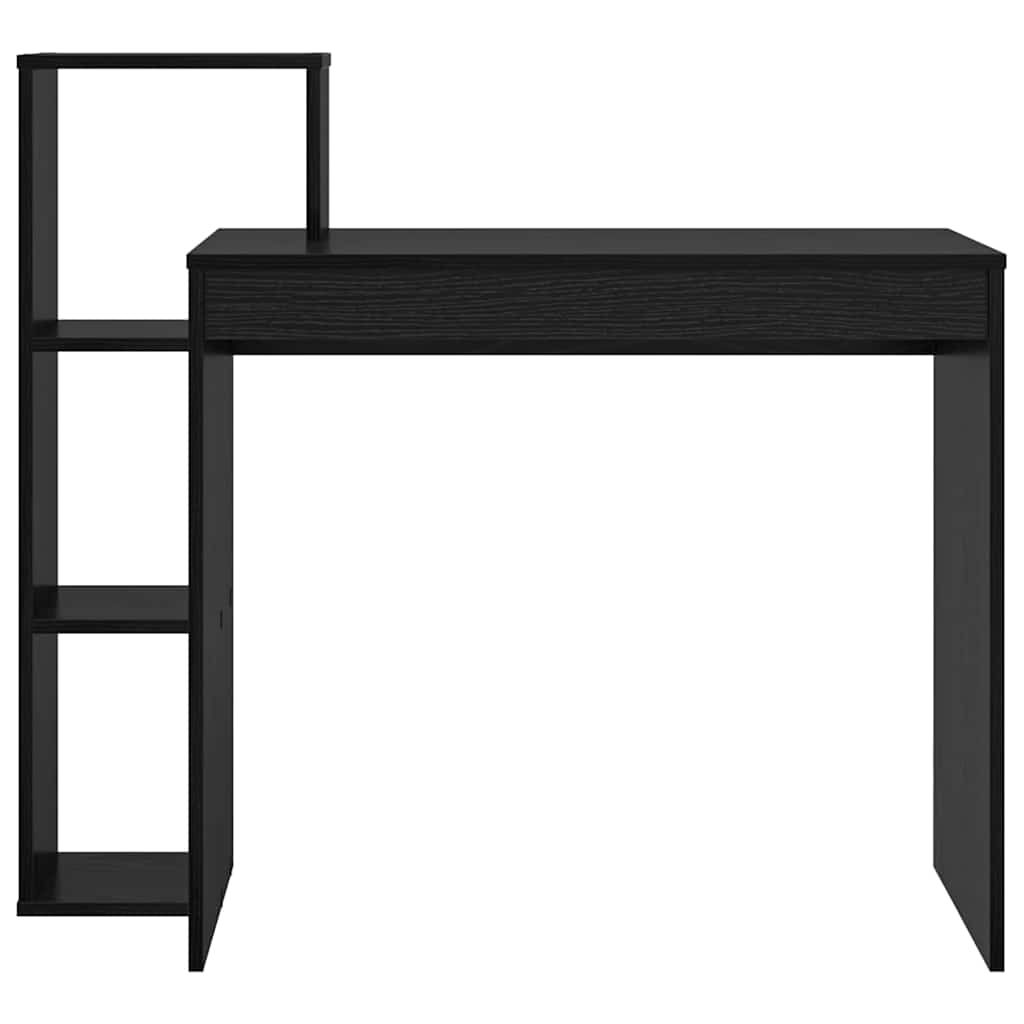 Schreibtisch mit Regal Schwarz Eichen-Optik 100 x 40 x 90 cm