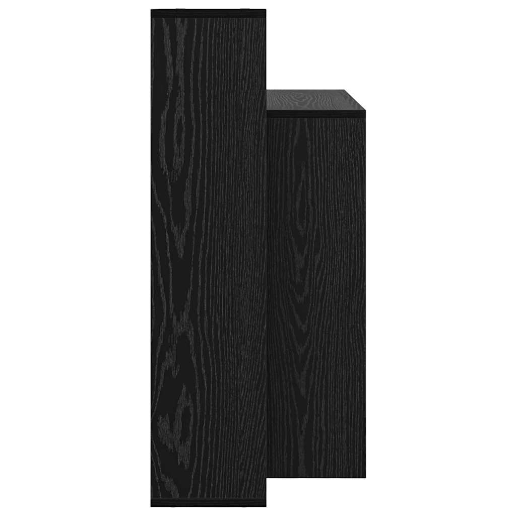 Schreibtisch mit Regal Schwarz Eichen-Optik 100 x 40 x 90 cm