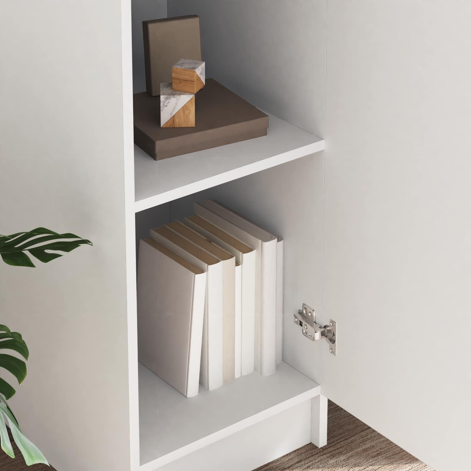 Highboard Weiß 35 x 39 x 168 cm