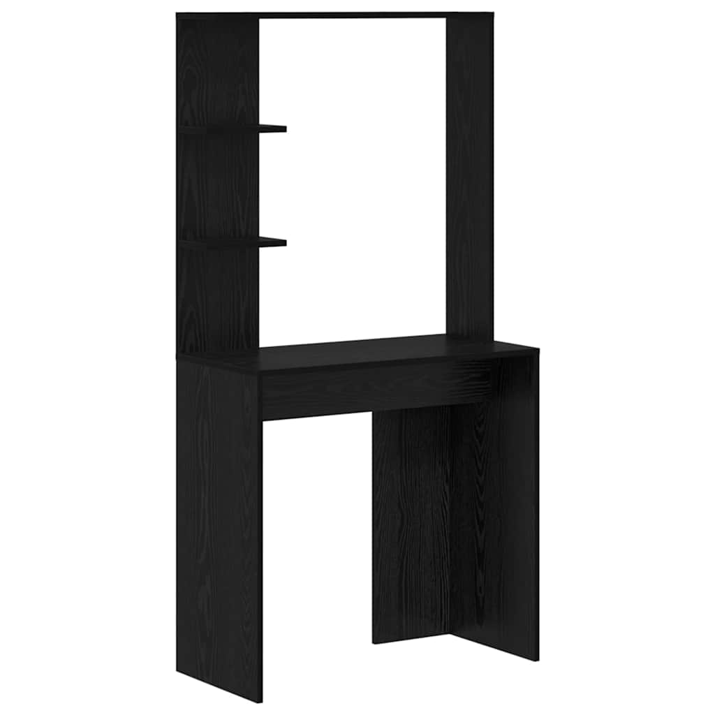 Schreibtisch Schwarz Eichen-Optik 78,5 x 37 x 154,5 cm