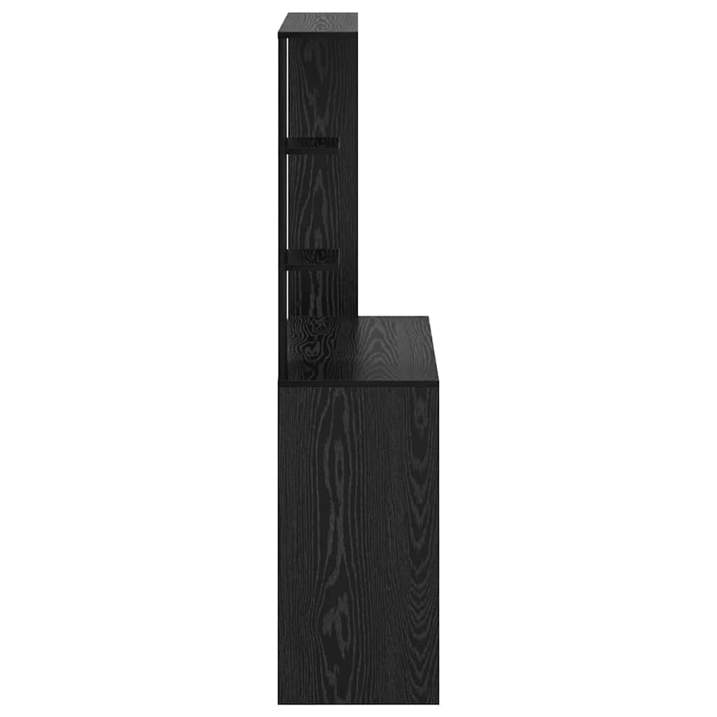 Schreibtisch Schwarz Eichen-Optik 78,5 x 37 x 154,5 cm