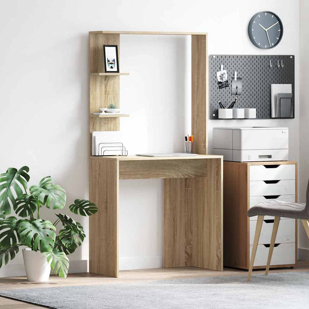 Schreibtisch Sonoma-Eiche 78,5 x 37 x 154,5 cm Holzwerkstoff
