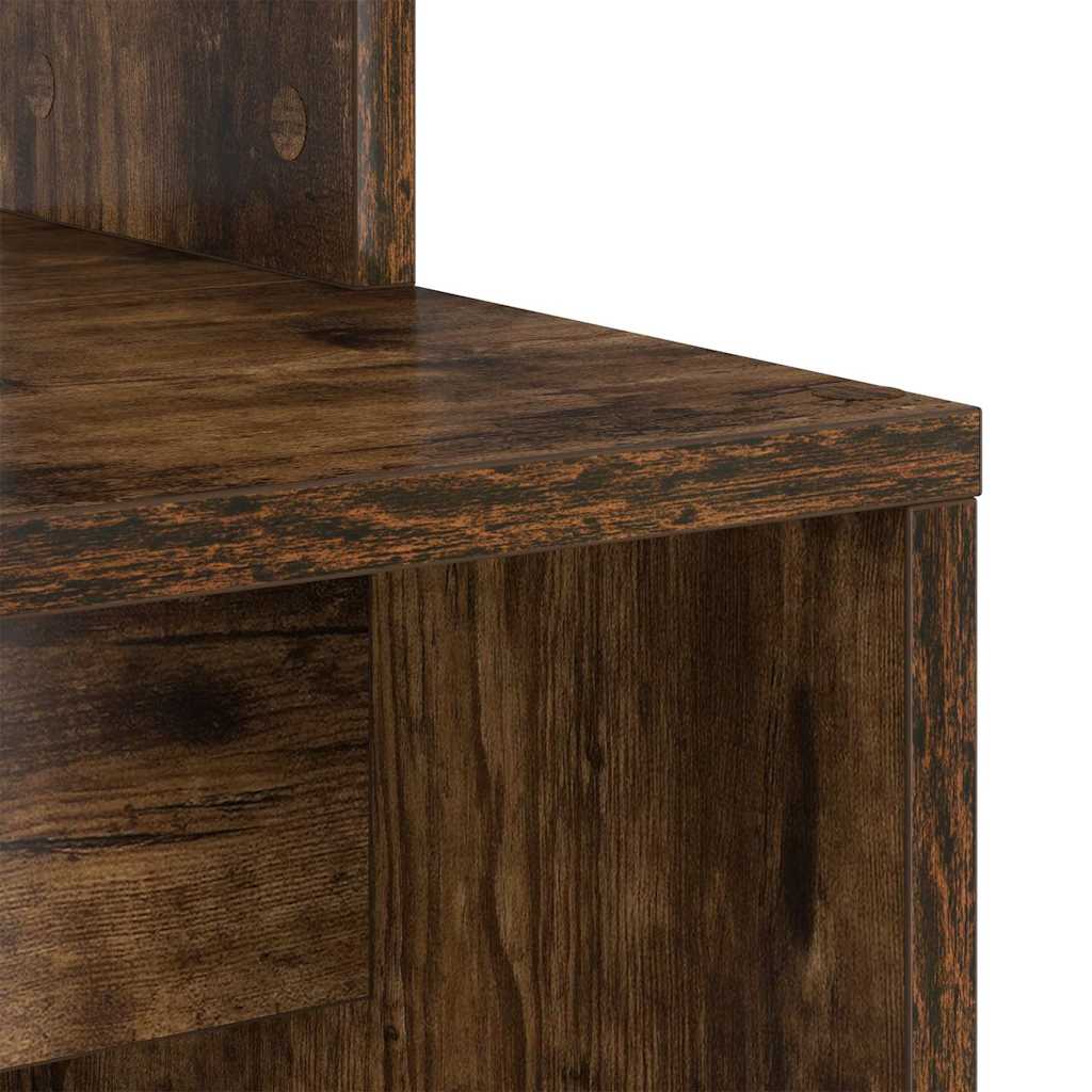 Schreibtisch mit Regal Geräucherte Eiche 78,5 x 37 x 154,5 cm