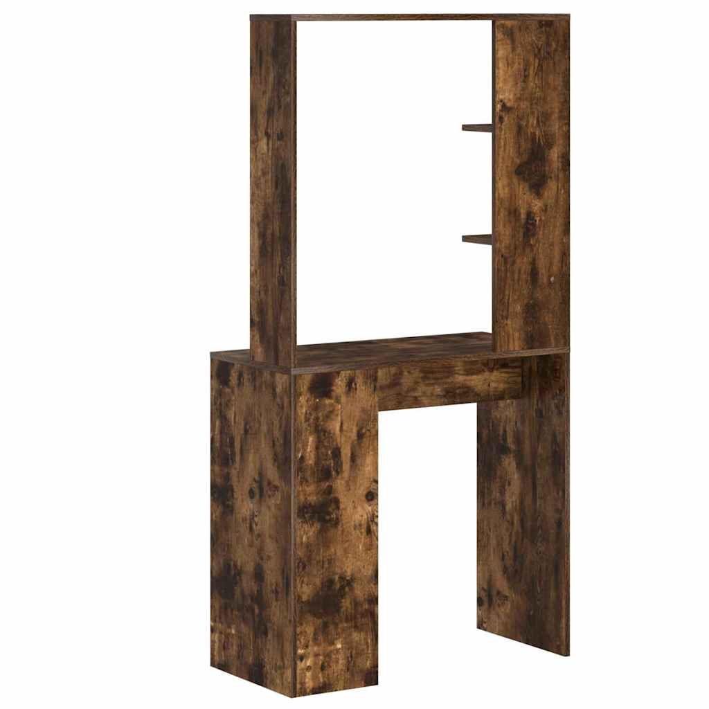 Schreibtisch mit Regal Geräucherte Eiche 78,5 x 37 x 154,5 cm