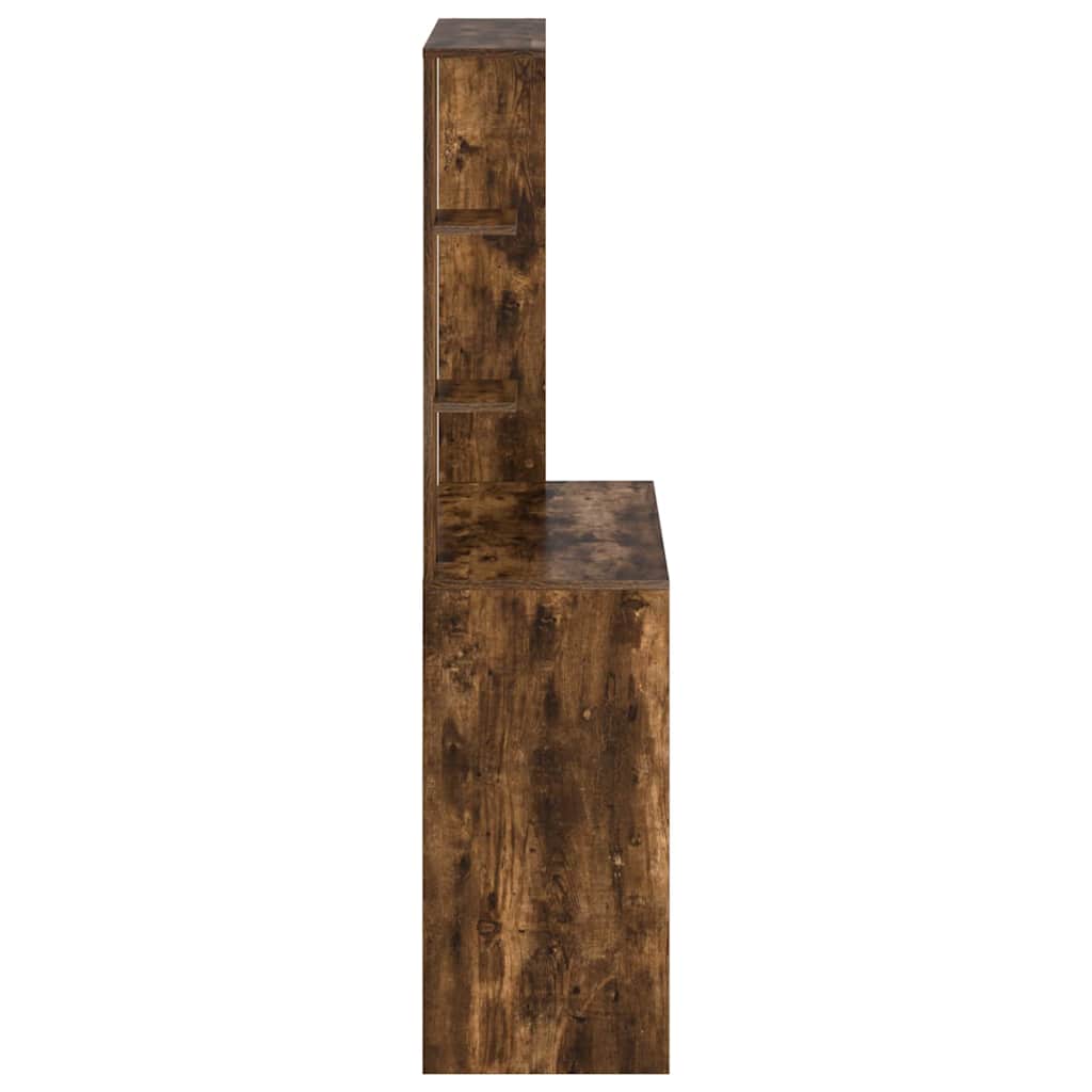 Schreibtisch mit Regal Geräucherte Eiche 78,5 x 37 x 154,5 cm