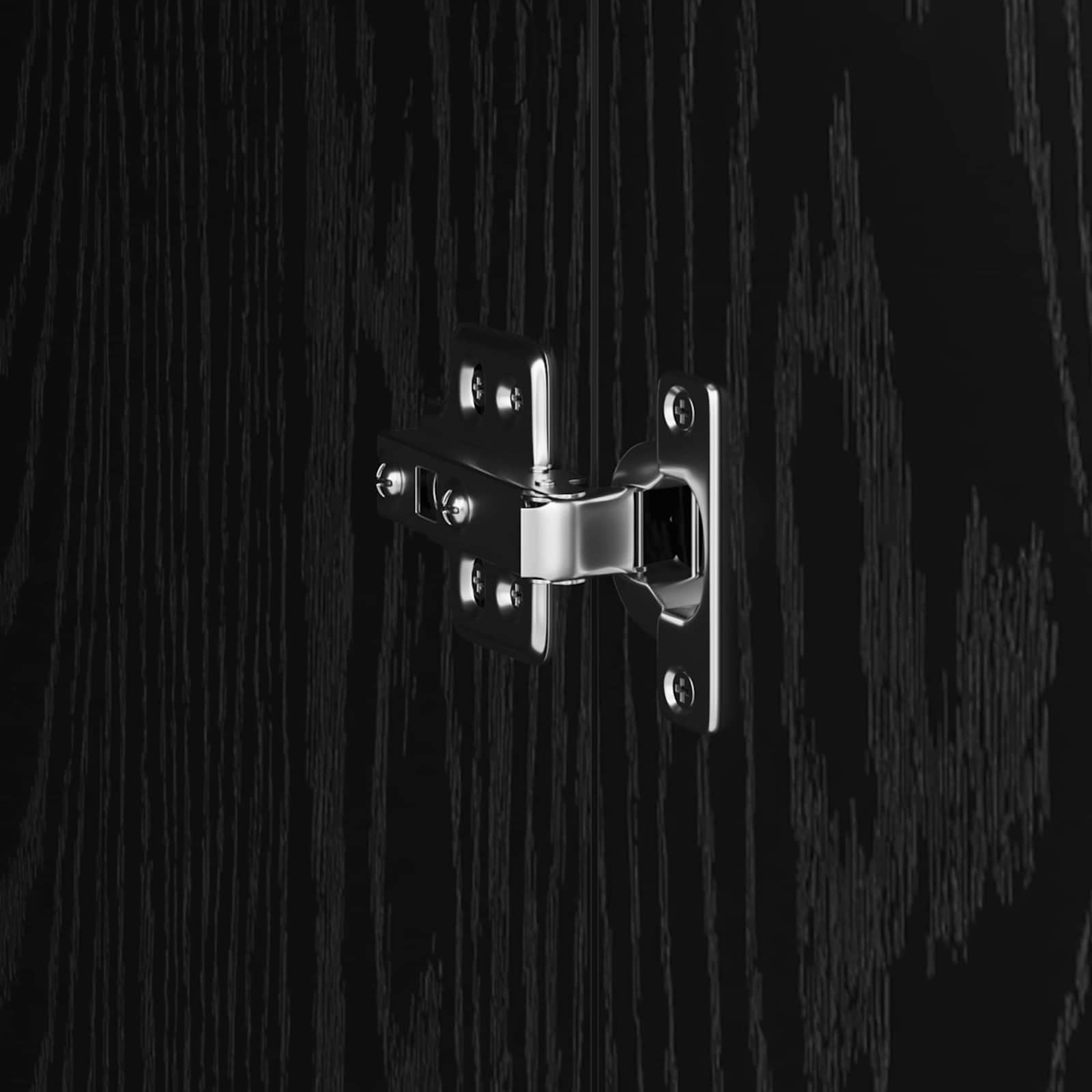 Highboard Schwarz Eichen-Optik 31,5 x 32 x 122,5 cm