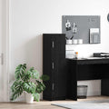 Highboard Schwarz Eichen-Optik 31,5 x 32 x 122,5 cm