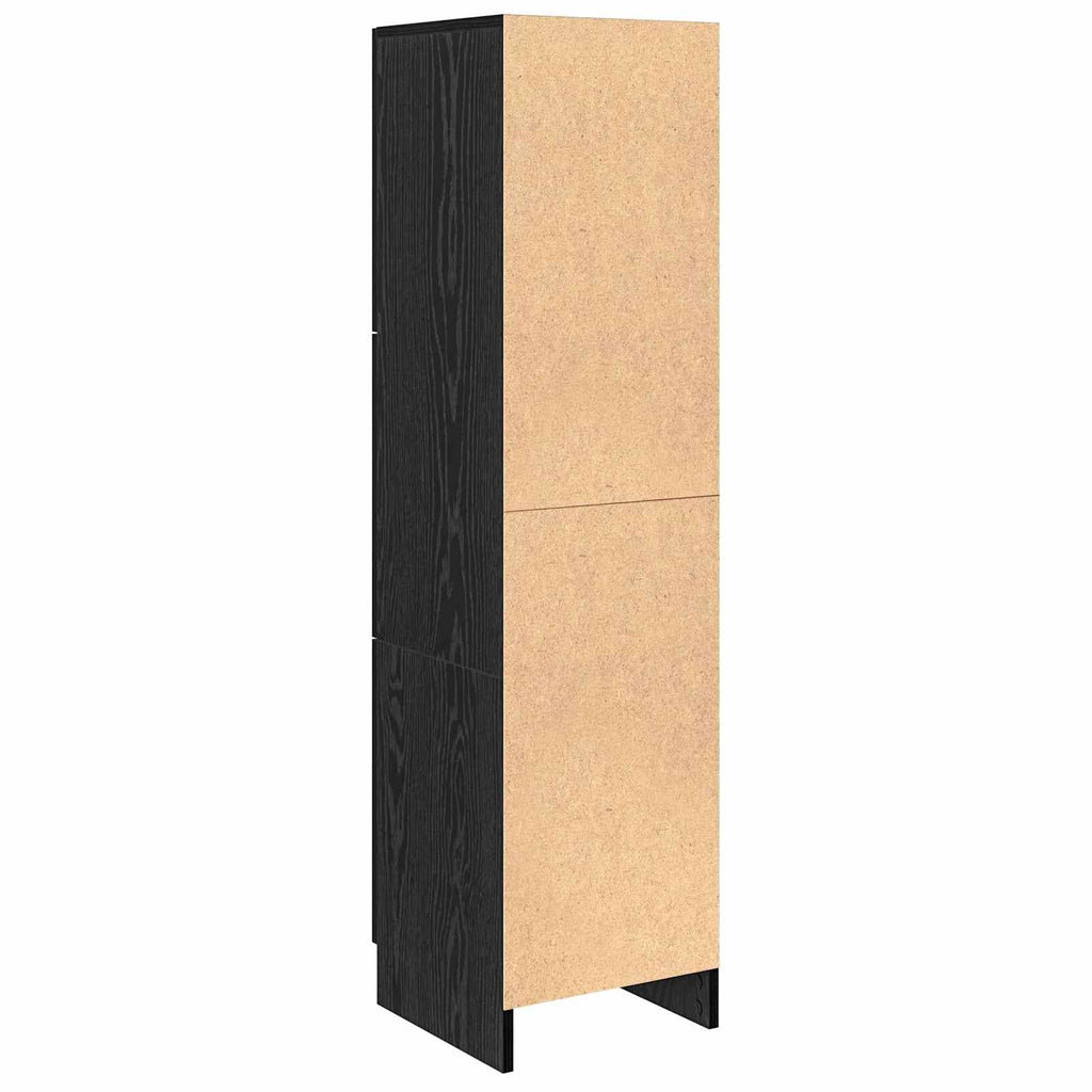 Highboard Schwarz Eichen-Optik 31,5 x 32 x 122,5 cm