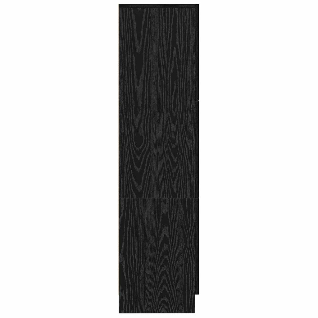 Highboard Schwarz Eichen-Optik 31,5 x 32 x 122,5 cm