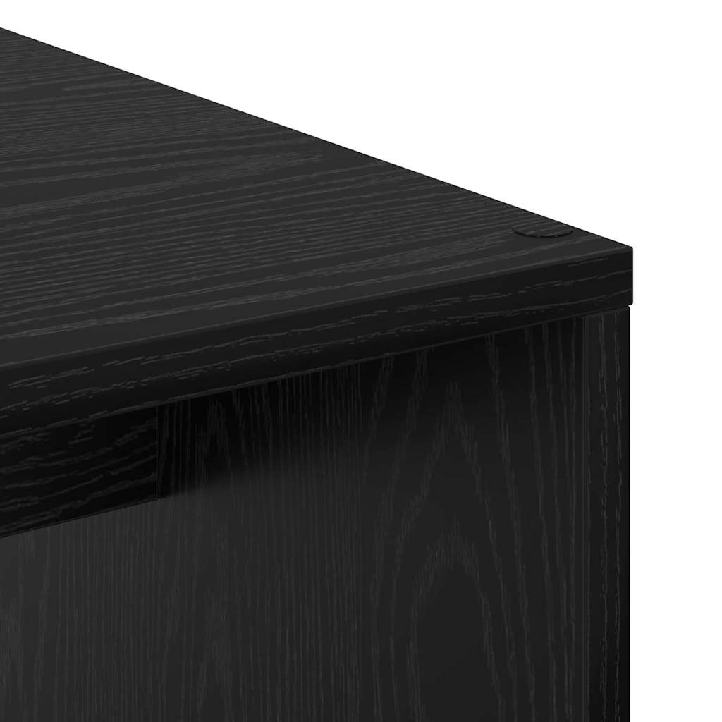 Schreibtisch mit Regal Schwarz Eichen-Optik 102 x 50 x 124 cm