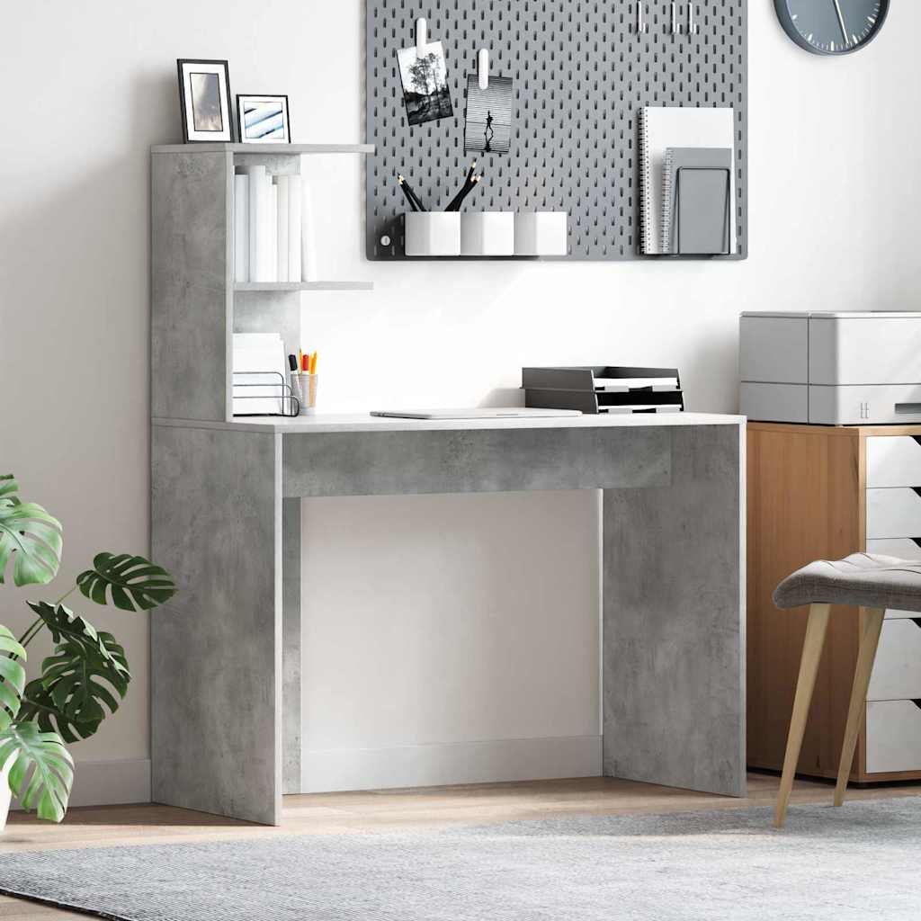 Schreibtisch Beton Grau 102 x 50 x 124 cm Holzwerkstoff