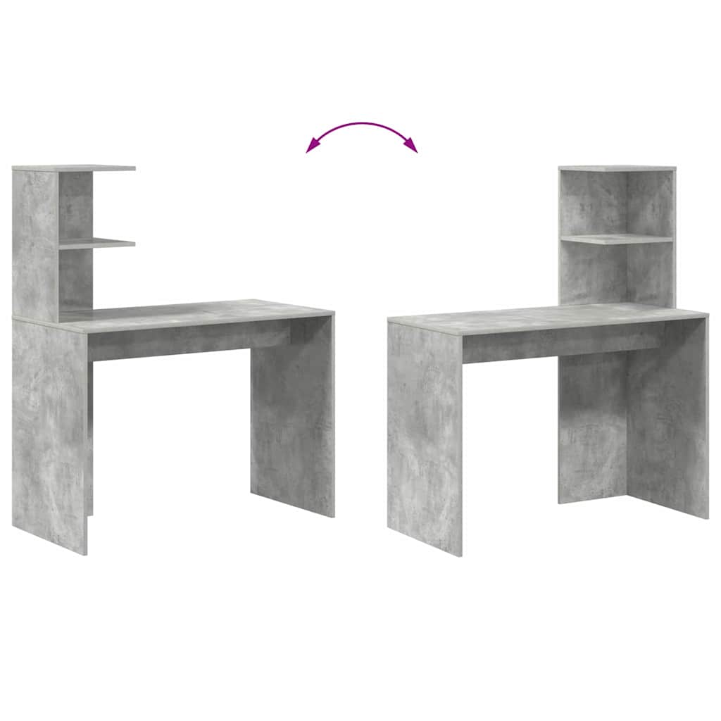 Schreibtisch Beton Grau 102 x 50 x 124 cm Holzwerkstoff