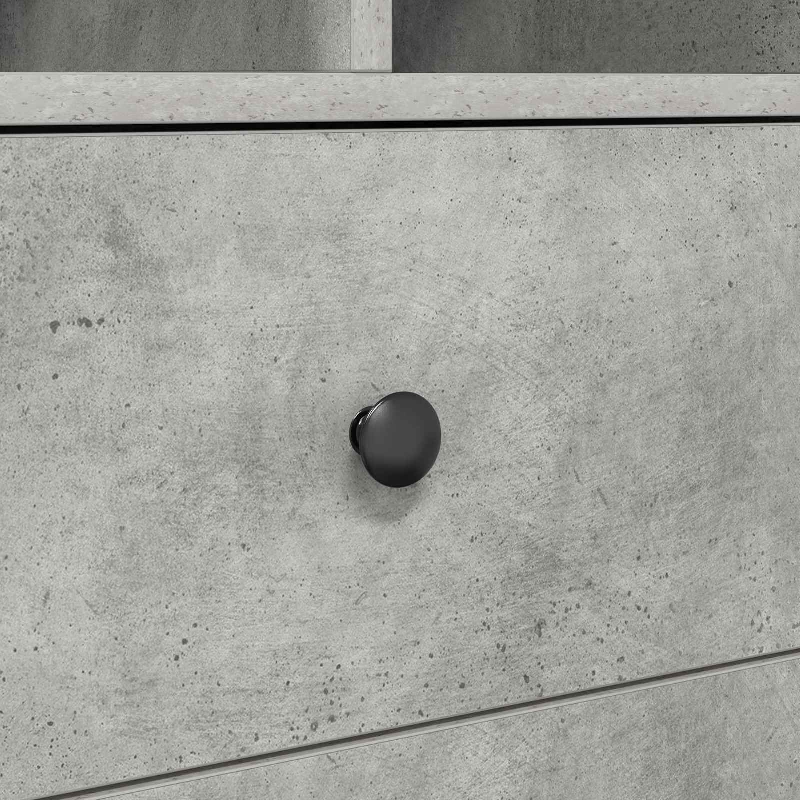 Highboard mit Schubladen Beton Grau 45,5 x 34 x 127 cm