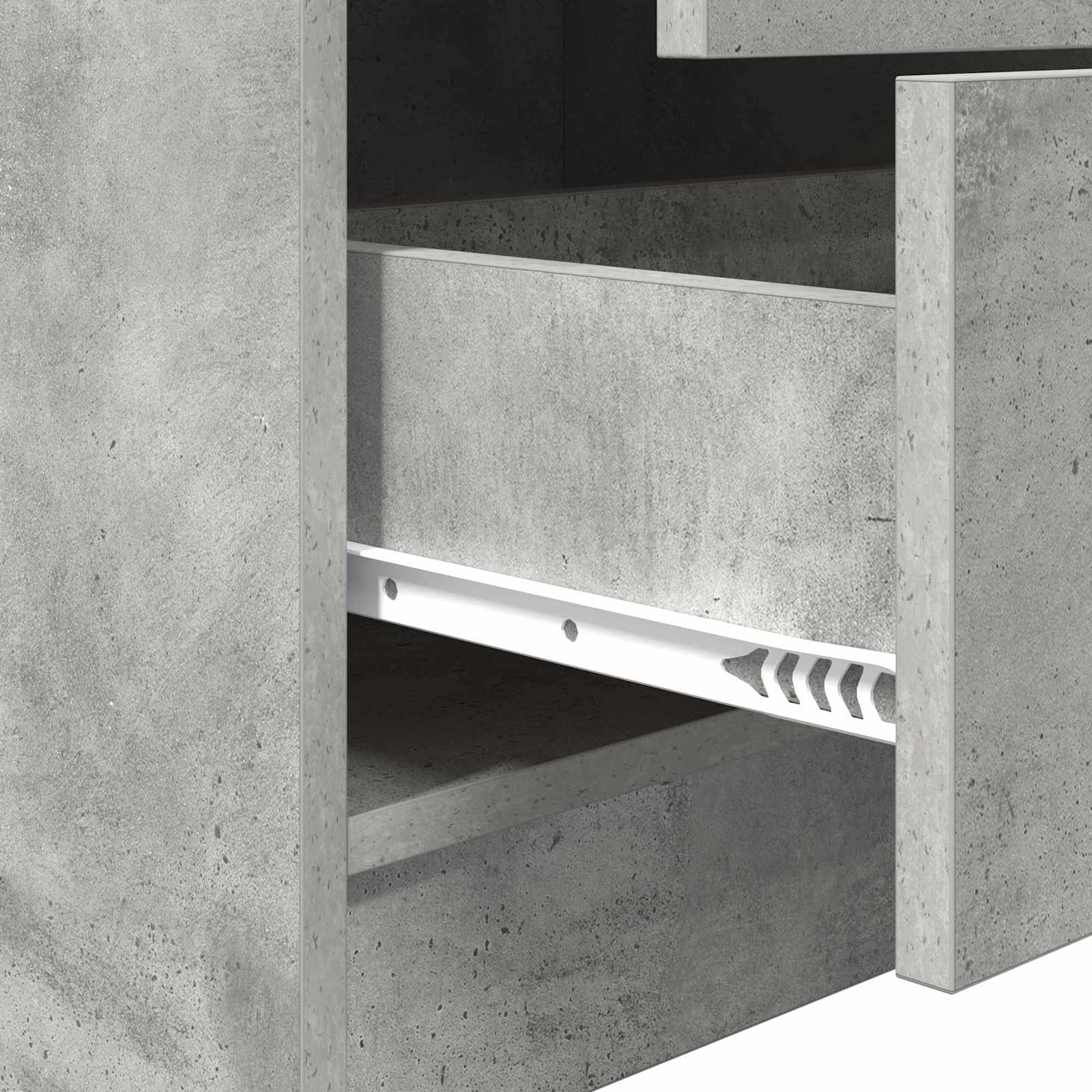 Highboard mit Schubladen Beton Grau 45,5 x 34 x 127 cm
