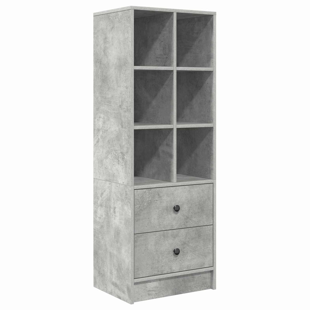 Highboard mit Schubladen Beton Grau 45,5 x 34 x 127 cm