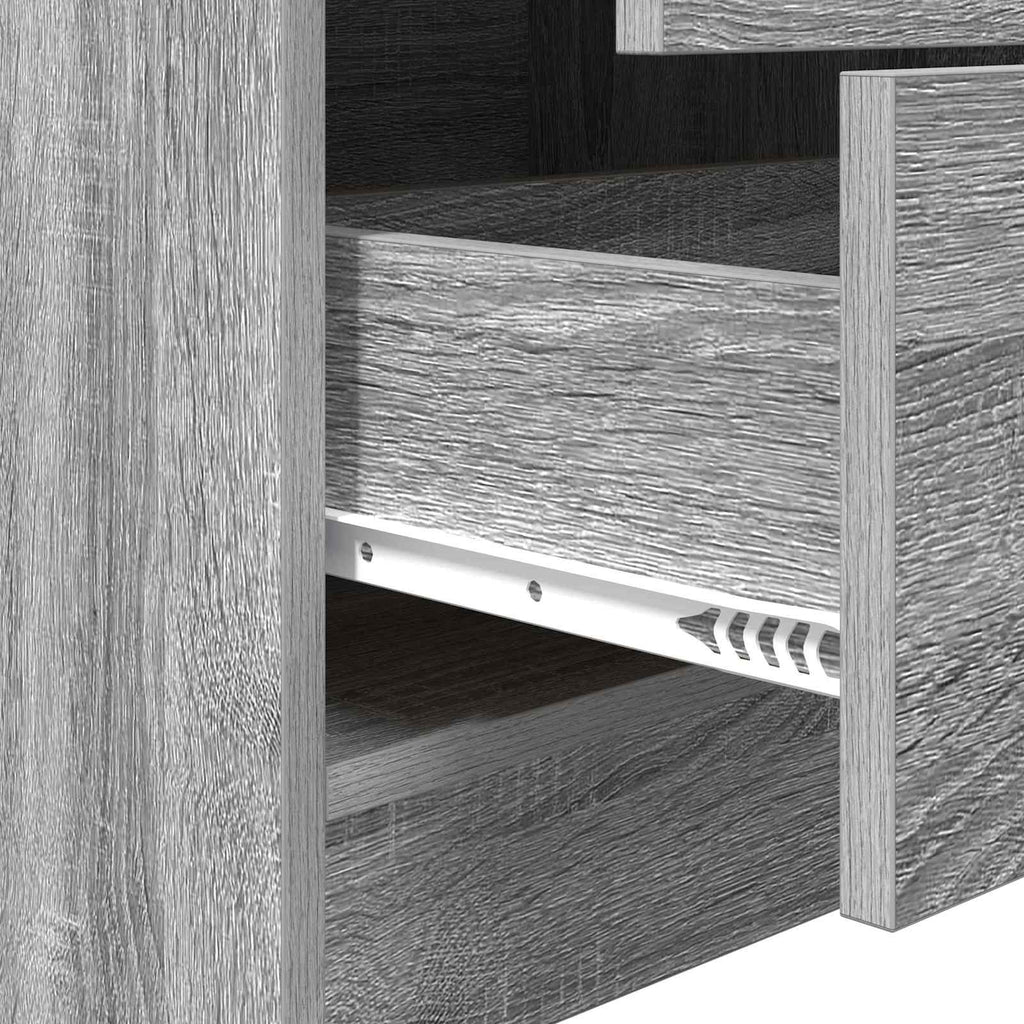 Highboard mit Schubladen Graues Sonoma 45,5 x 34 x 127 cm