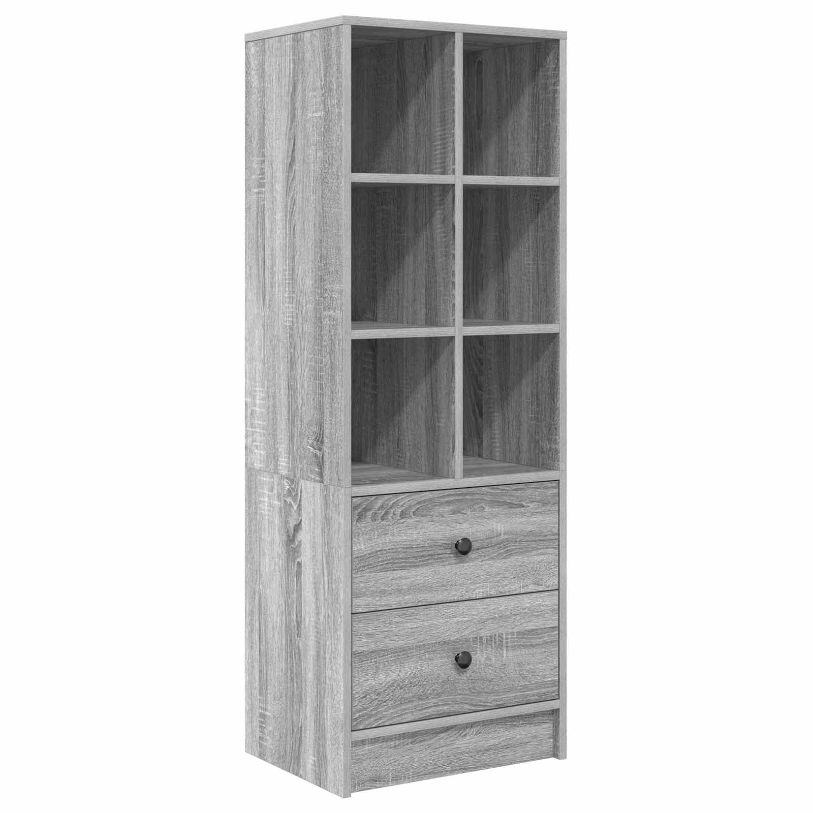 Highboard mit Schubladen Graues Sonoma 45,5 x 34 x 127 cm