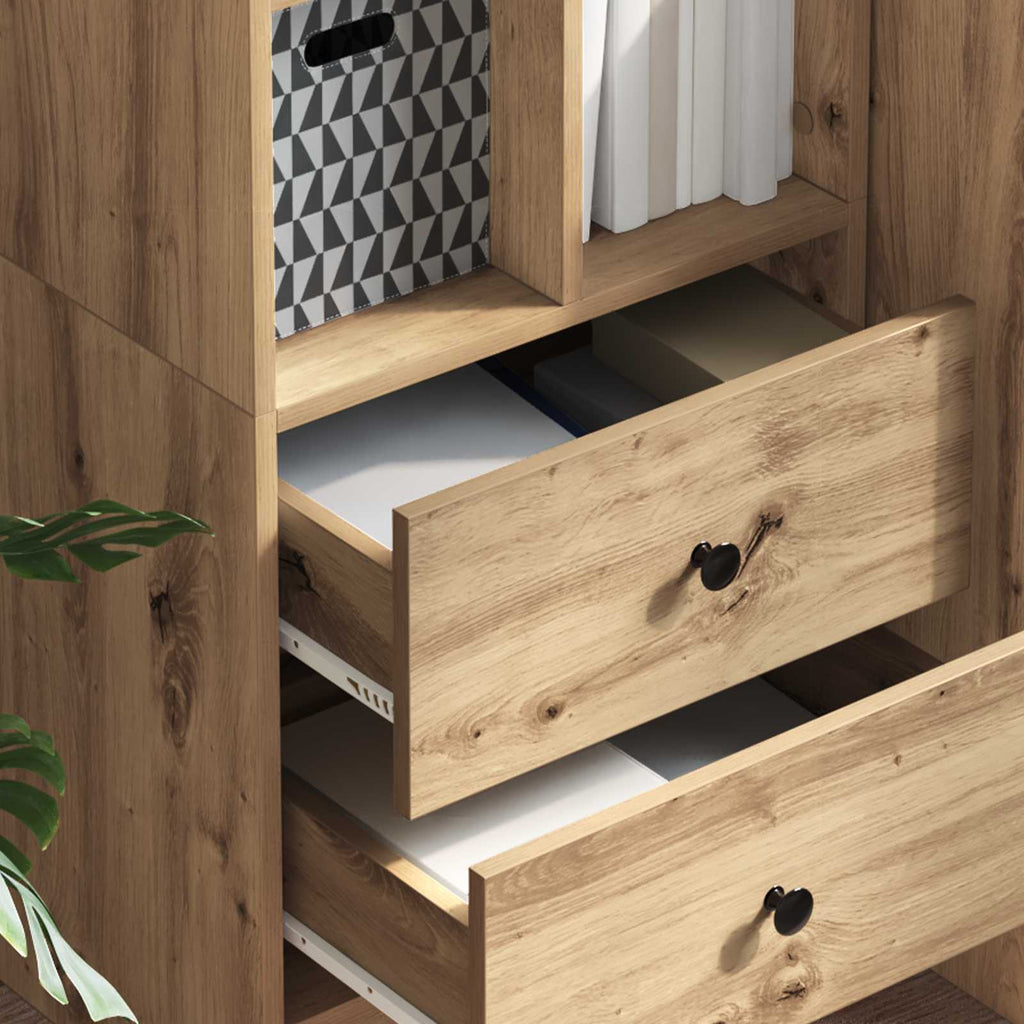 Highboard mit Schubladen Artisan-Eiche 45,5 x 34 x 127 cm