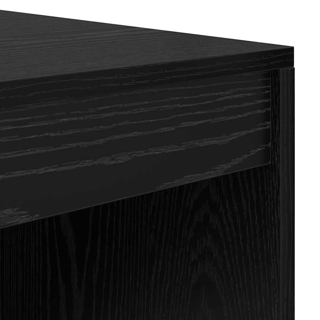 Schreibtisch Schwarz Eichen-Optik 80 x 50 x 76 cm