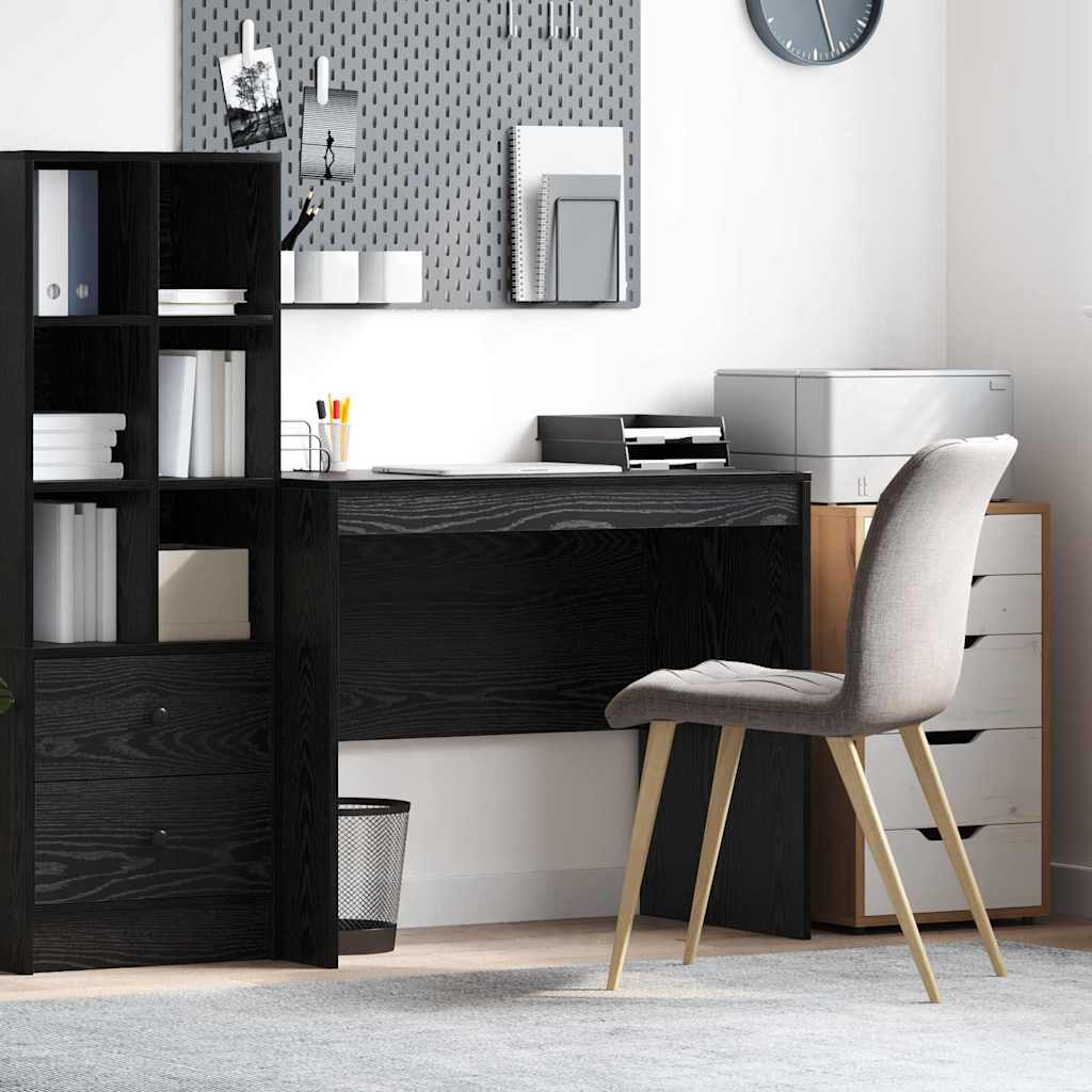 Schreibtisch Schwarz Eichen-Optik 90 x 50 x 76 cm