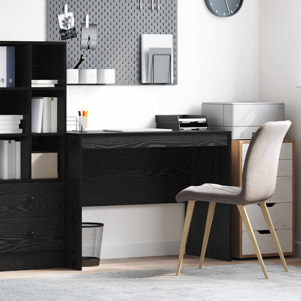 Schreibtisch Schwarz Eichen-Optik 100 x 50 x 76 cm