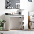 Schreibtisch mit Regal Weiß 108 x 55 x 103.5 cm Holzwerkstoff