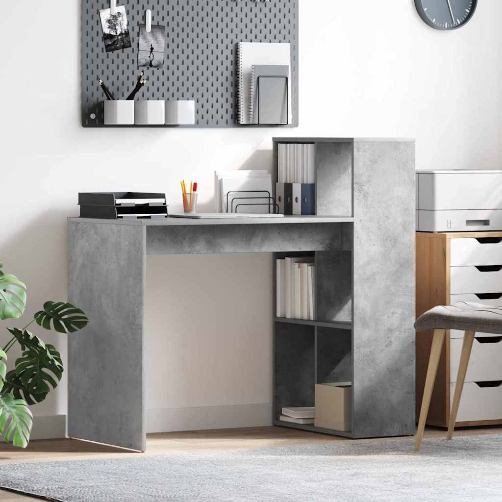 Schreibtisch Beton Grau 108 x 55 x 103.5 cm Holzwerkstoff