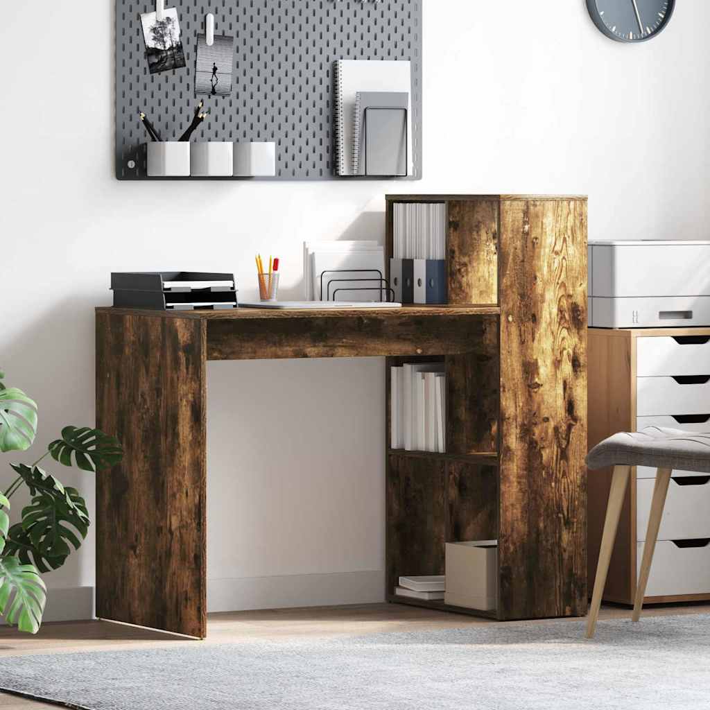 Schreibtisch mit Regal Geräucherte Eiche 108 x 55 x 103.5 cm