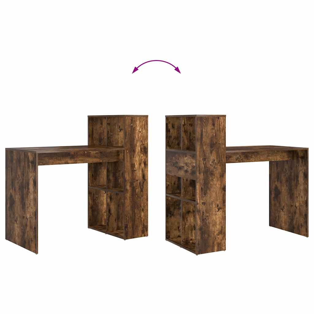 Schreibtisch mit Regal Geräucherte Eiche 108 x 55 x 103.5 cm